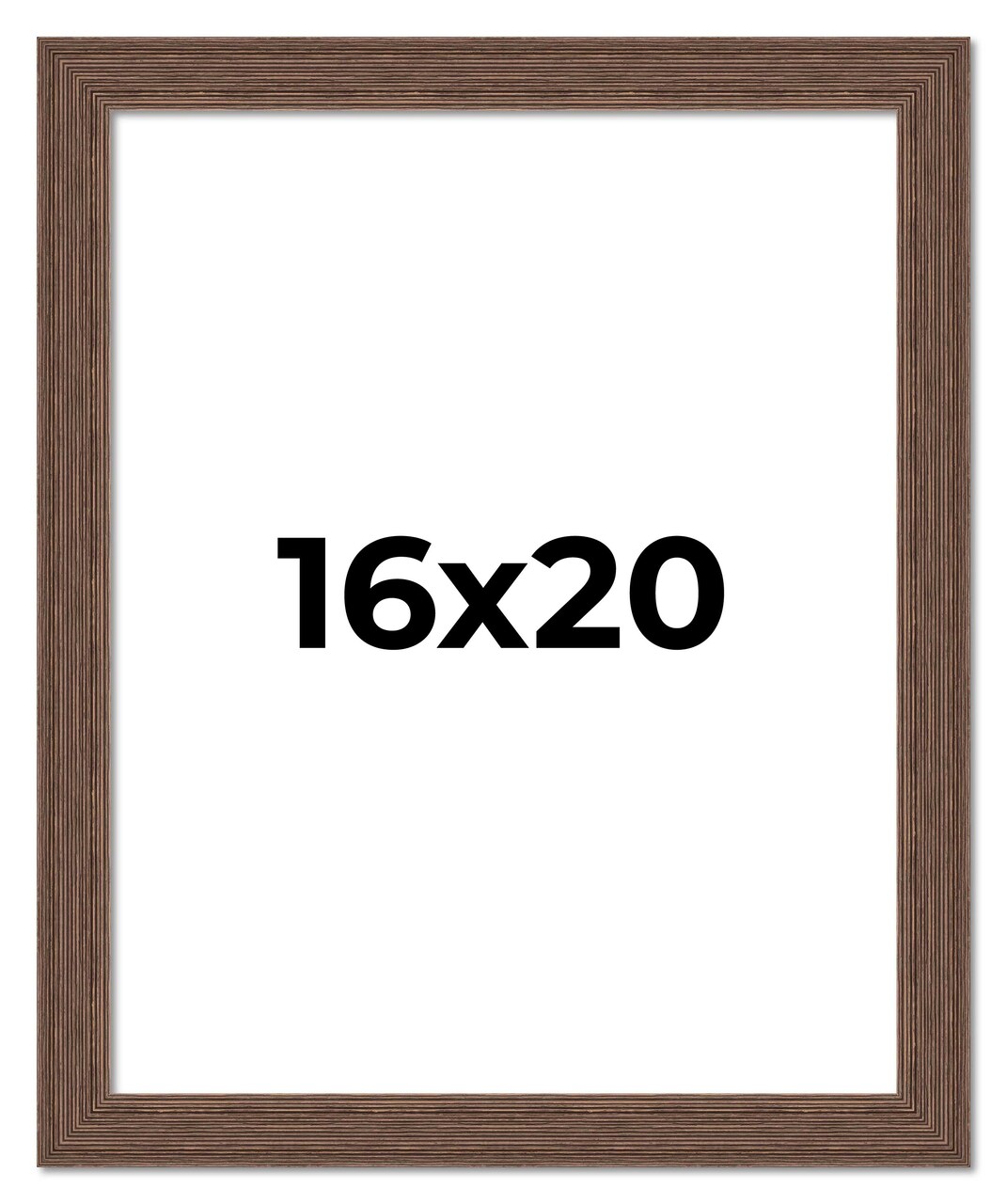 16x20 Wide Barnwood Picture Frame with UV-Resistant Acrylic & Acid Free Backing, Available in 6 Paint Finishes - Grey, Brown, White, and Black
